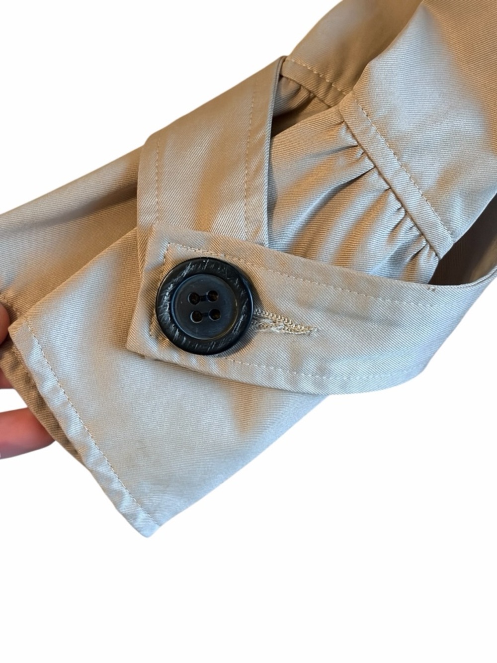 Runway Collection Beige Double Breasted‎ Trench Coat Small Classic - Picture 4 of 5